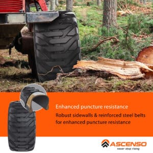 Ascenso Forestry Forwarder Tire FFB-841 puncture resistant steel belts