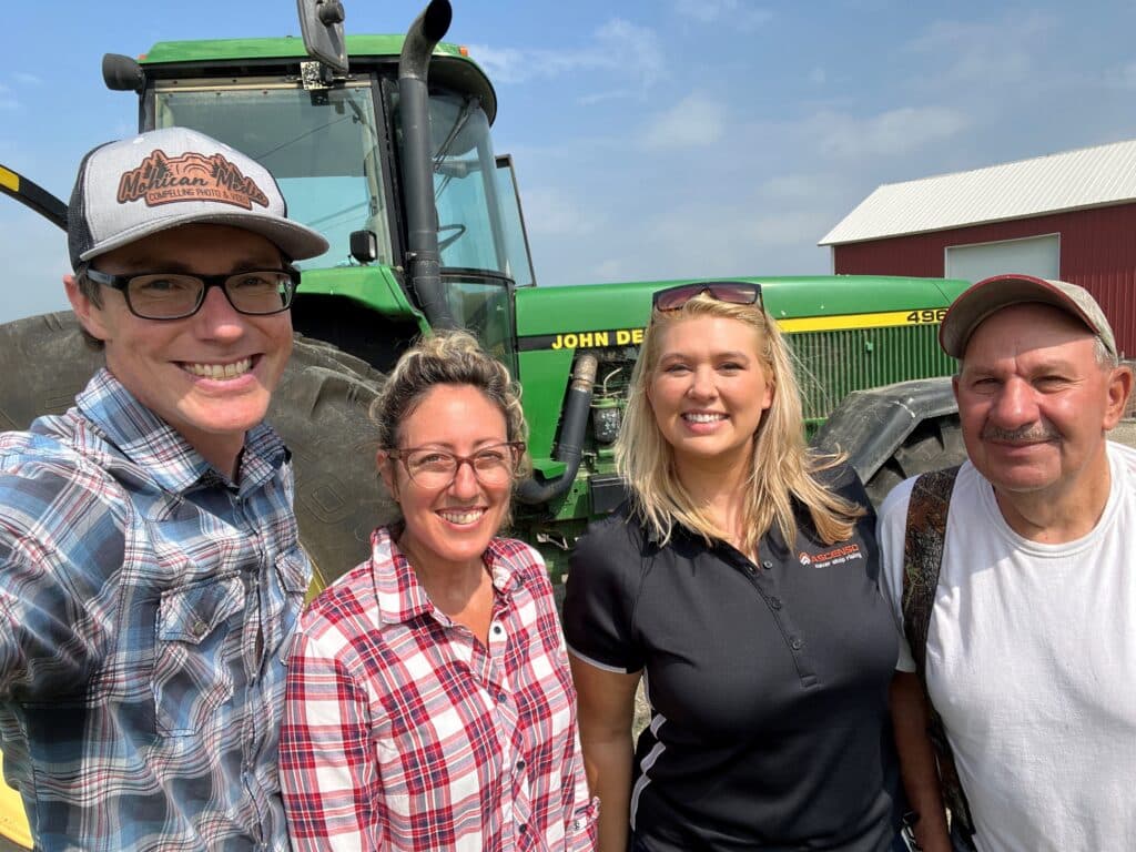 Ascenso video shoot on farm in Ohio