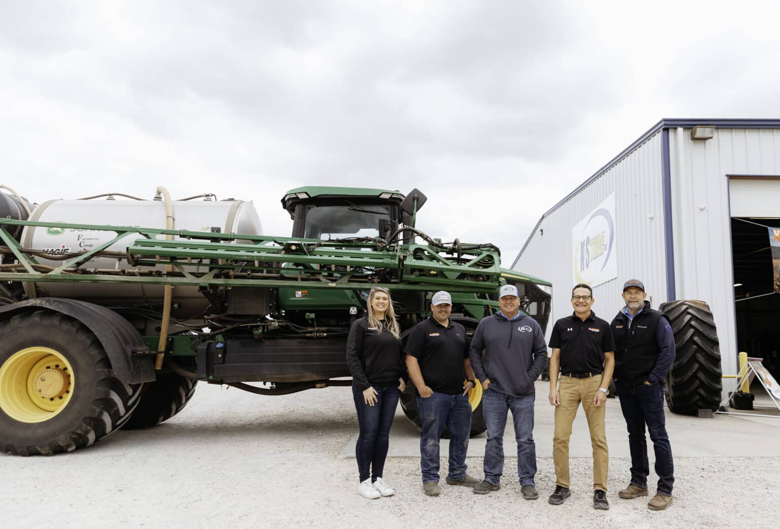 Ascenso team and a tractor at VF Tire field Day