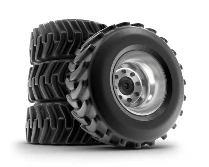 Tires stacked